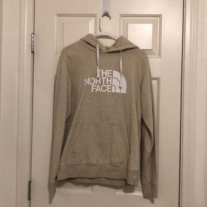 north face beige hoodie